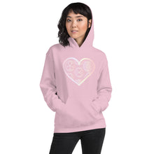 Load image into Gallery viewer, Pastel Crochet Lace Heart Unisex Hoodie
