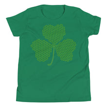 Load image into Gallery viewer, Crochet Lace Celtic Knots Shamrock Youth Short Sleeve T-Shirt