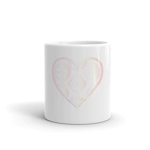 Load image into Gallery viewer, Pastel Crochet Lace Heart Mug