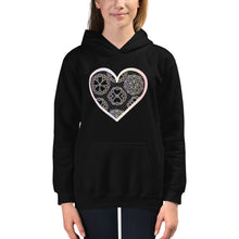Load image into Gallery viewer, Pastel Crochet Lace Heart Kids Hoodie