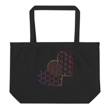 Load image into Gallery viewer, Complementary Hearts Large organic tote bag