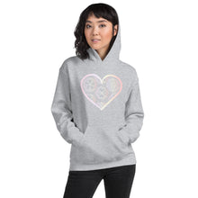 Load image into Gallery viewer, Pastel Crochet Lace Heart Unisex Hoodie
