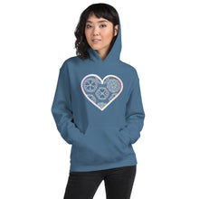 Load image into Gallery viewer, Pastel Crochet Lace Heart Unisex Hoodie