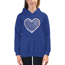 Load image into Gallery viewer, Pastel Crochet Lace Heart Kids Hoodie