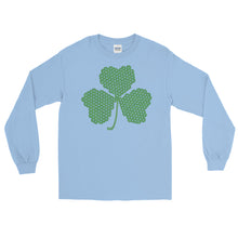 Load image into Gallery viewer, Crochet Lace Celtic Knots Shamrock Men’s Long Sleeve Shirt