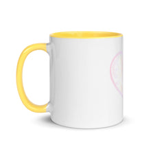 Load image into Gallery viewer, Pastel Crochet Lace Heart Mug with Color Inside
