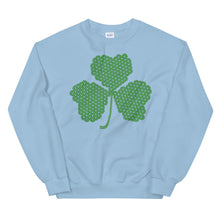 Load image into Gallery viewer, Crochet Lace Celtic Knots Shamrock Unisex Sweatshirt