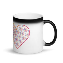 Load image into Gallery viewer, Complementary Hearts Matte Black Magic Mug