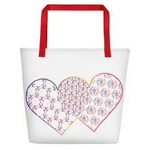 Load image into Gallery viewer, Complementary Hearts Beach Bag
