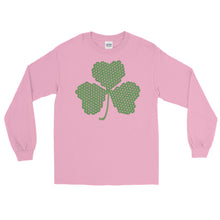 Load image into Gallery viewer, Crochet Lace Celtic Knots Shamrock Men’s Long Sleeve Shirt