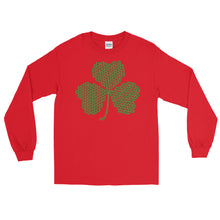 Load image into Gallery viewer, Crochet Lace Celtic Knots Shamrock Men’s Long Sleeve Shirt