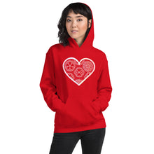 Load image into Gallery viewer, Pastel Crochet Lace Heart Unisex Hoodie