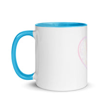 Load image into Gallery viewer, Pastel Crochet Lace Heart Mug with Color Inside