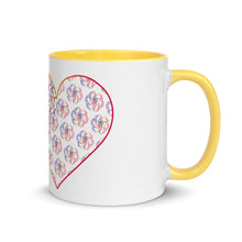 Load image into Gallery viewer, Complementary Hearts Mug with Color Inside