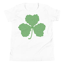 Load image into Gallery viewer, Crochet Lace Celtic Knots Shamrock Youth Short Sleeve T-Shirt