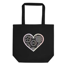 Load image into Gallery viewer, Pastel Crochet Lace Heart Eco Tote Bag