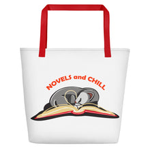 Load image into Gallery viewer, Novels and Chill Beach Bag
