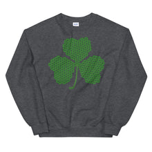 Load image into Gallery viewer, Crochet Lace Celtic Knots Shamrock Unisex Sweatshirt