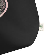 Load image into Gallery viewer, Pastel Crochet Lace Heart Large organic tote bag