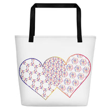 Load image into Gallery viewer, Complementary Hearts Beach Bag