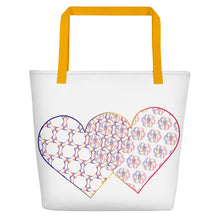 Load image into Gallery viewer, Complementary Hearts Beach Bag
