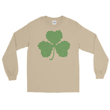 Load image into Gallery viewer, Crochet Lace Celtic Knots Shamrock Men’s Long Sleeve Shirt