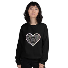 Load image into Gallery viewer, Pastel Crochet Lace Heart Unisex Sweatshirt