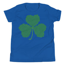 Load image into Gallery viewer, Crochet Lace Celtic Knots Shamrock Youth Short Sleeve T-Shirt