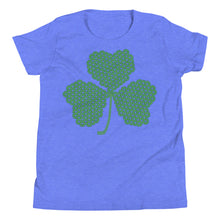 Load image into Gallery viewer, Crochet Lace Celtic Knots Shamrock Youth Short Sleeve T-Shirt