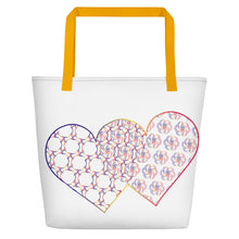 Load image into Gallery viewer, Complementary Hearts Beach Bag
