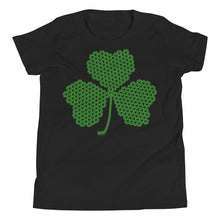 Load image into Gallery viewer, Crochet Lace Celtic Knots Shamrock Youth Short Sleeve T-Shirt