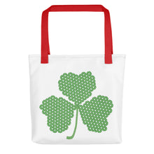 Load image into Gallery viewer, Crochet Lace Celtic Knots Shamrock Tote bag