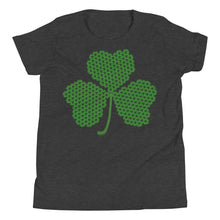 Load image into Gallery viewer, Crochet Lace Celtic Knots Shamrock Youth Short Sleeve T-Shirt