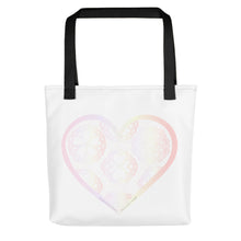 Load image into Gallery viewer, Pastel Crochet Lace Heart Tote bag