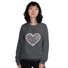 Load image into Gallery viewer, Pastel Crochet Lace Heart Unisex Sweatshirt