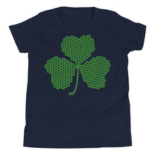 Load image into Gallery viewer, Crochet Lace Celtic Knots Shamrock Youth Short Sleeve T-Shirt