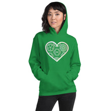 Load image into Gallery viewer, Pastel Crochet Lace Heart Unisex Hoodie
