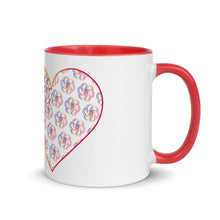 Load image into Gallery viewer, Complementary Hearts Mug with Color Inside