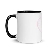 Load image into Gallery viewer, Pastel Crochet Lace Heart Mug with Color Inside