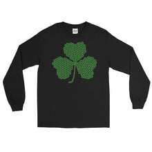 Load image into Gallery viewer, Crochet Lace Celtic Knots Shamrock Men’s Long Sleeve Shirt