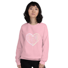 Load image into Gallery viewer, Pastel Crochet Lace Heart Unisex Sweatshirt