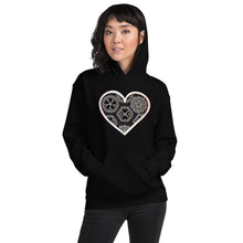 Load image into Gallery viewer, Pastel Crochet Lace Heart Unisex Hoodie