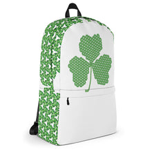 Load image into Gallery viewer, Crochet Lace Celtic Knots Shamrock Backpack
