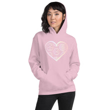 Load image into Gallery viewer, Pastel Crochet Lace Heart Unisex Hoodie
