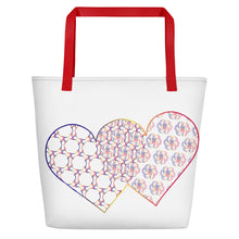 Load image into Gallery viewer, Complementary Hearts Beach Bag
