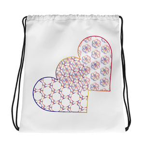Complementary Hearts Drawstring bag