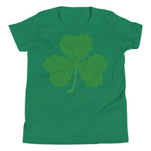 Load image into Gallery viewer, Crochet Lace Celtic Knots Shamrock Youth Short Sleeve T-Shirt

