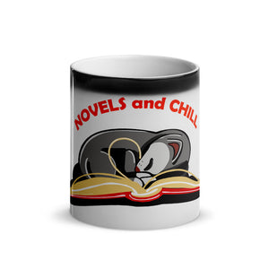 Novels and Chill Glossy Magic Mug