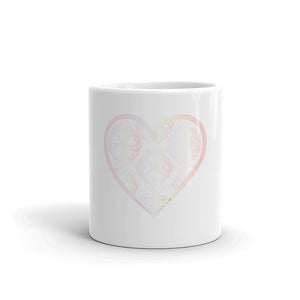 Pastel Crochet Lace Heart Mug