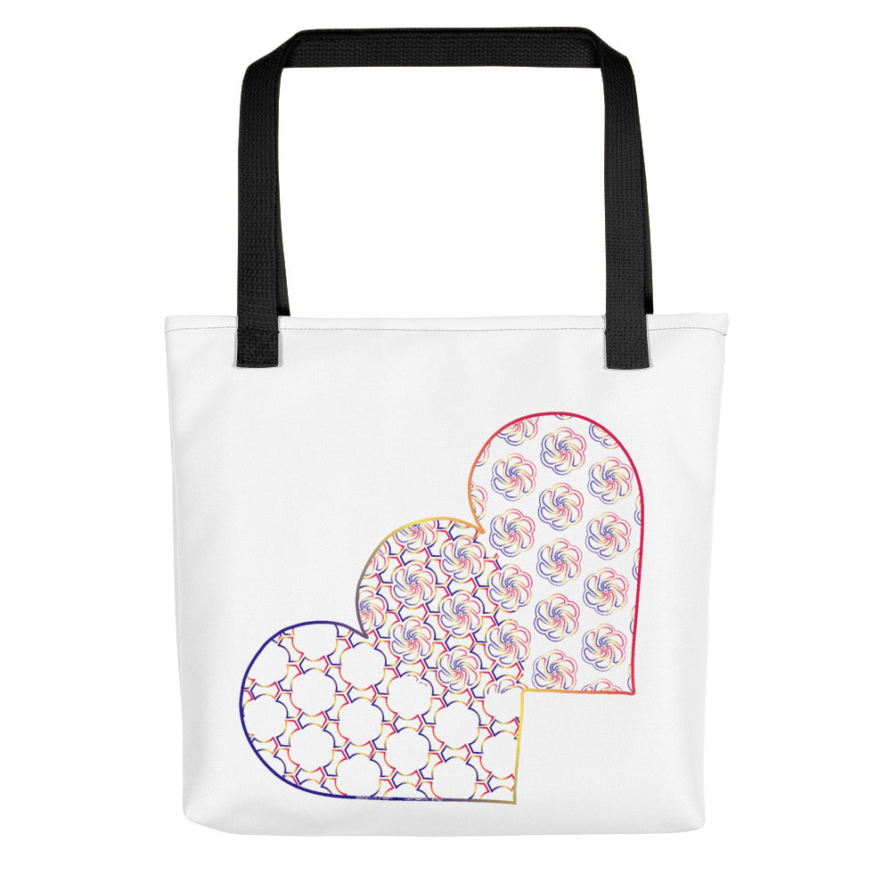 Complementary Hearts Tote bag